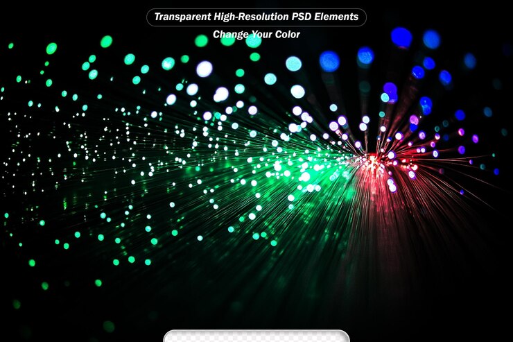 PSD luz de fondo de fibra óptica abstracta desfocada