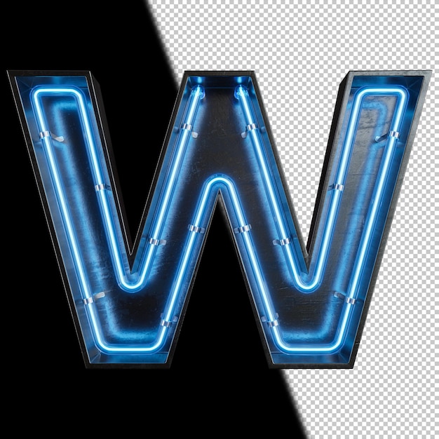 Luz Neon Letra W