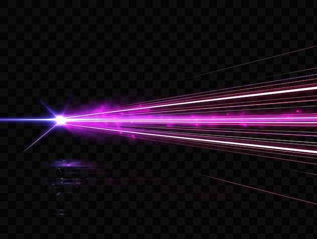 PSD una luz púrpura de un cometa con un destello de lente