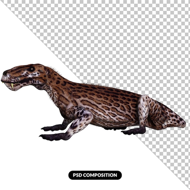 Lycaenops dinosaurio aislado render 3d