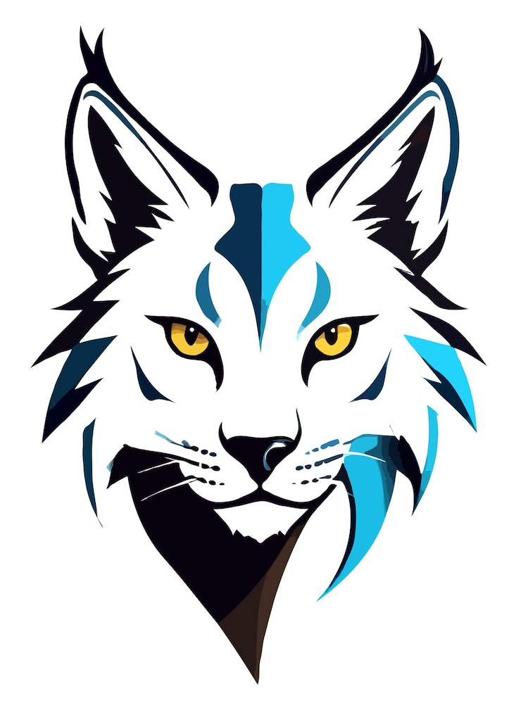PSD lynx vector art animale moderna illustrazione grafica urbana