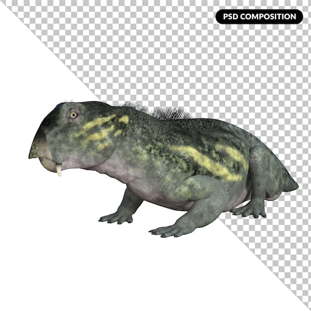 PSD lystrosaurus du rendu 3d de l'ère permienne