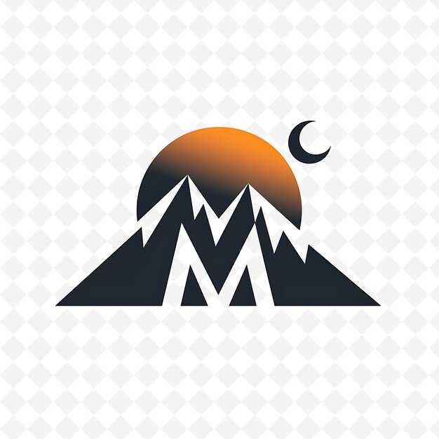M con letra y símbolo Estilo de diseño del logotipo con M en forma de naturaleza Colecciones vectoriales abstractas