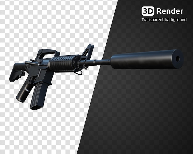 M4A1 renderização 3d isolada