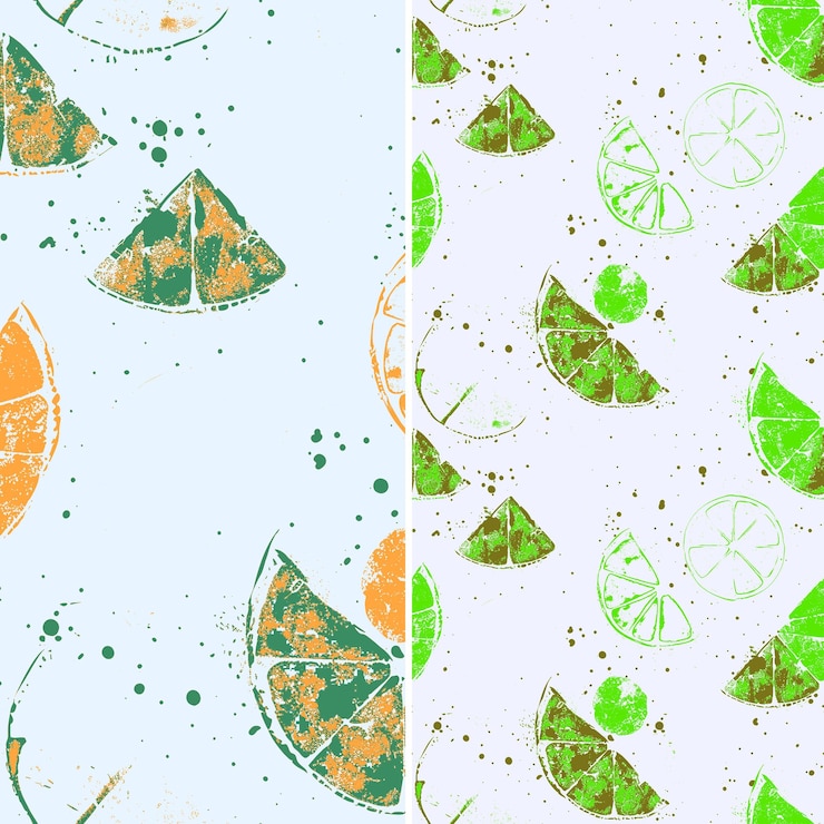 PSD m9 yuzu con consistenza ruvida e design minimalista con triangu unico vettore a modello di frutta tropicale