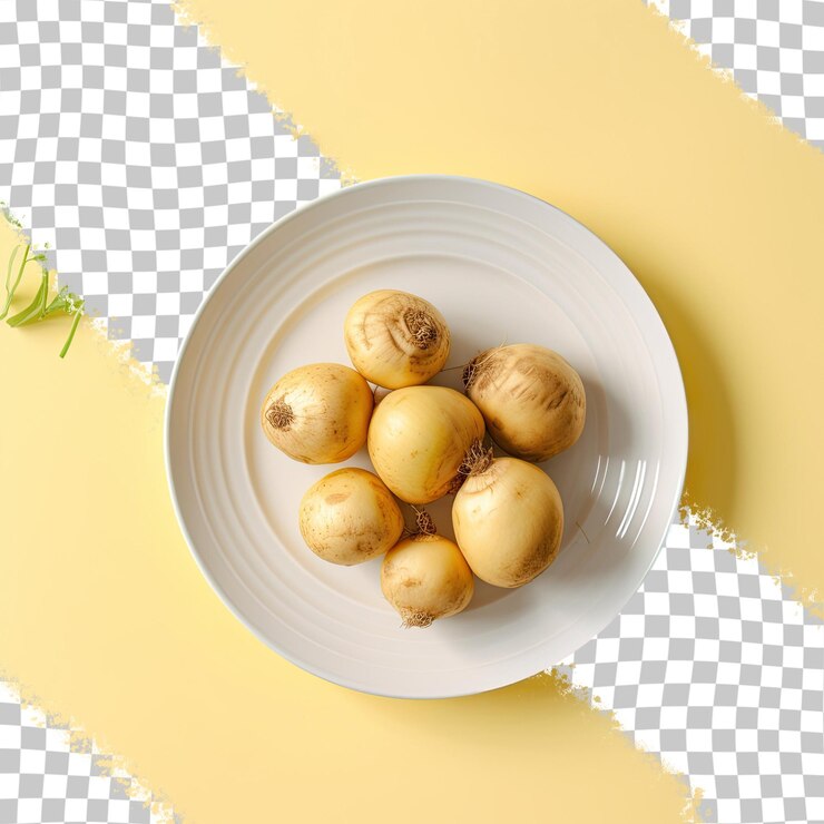PSD maca en amarillo en un plato