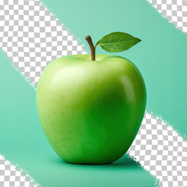 Maçã verde em fundo transparente Granny Smith