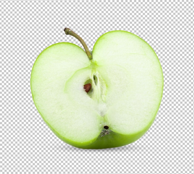 maçã verde isolada na camada alfa