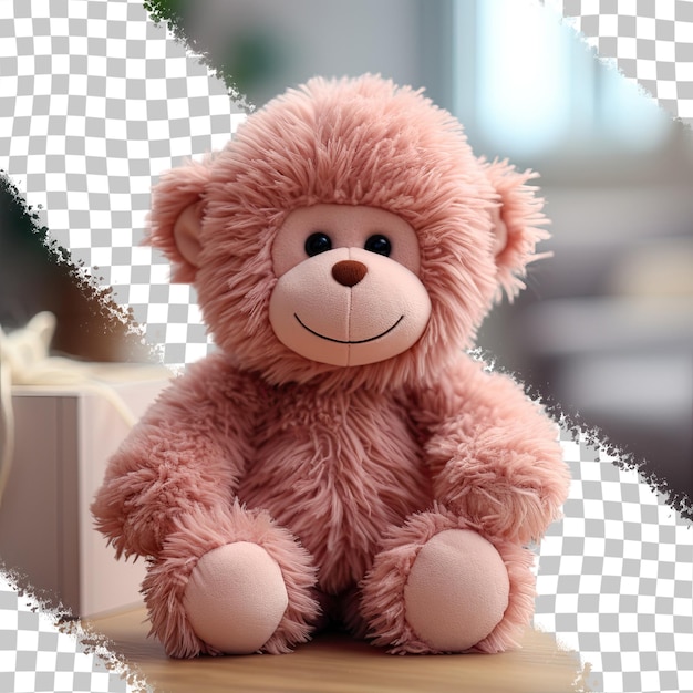 PSD macaco de brinquedo com fundo transparente