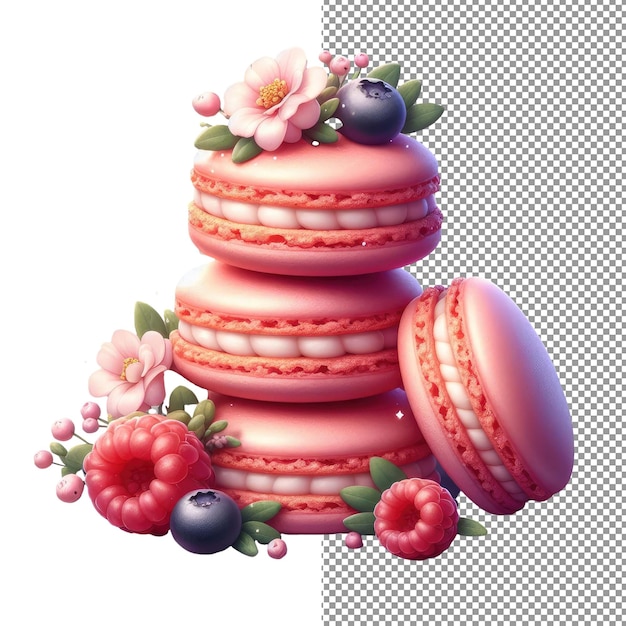 Macaron madness explora la belleza de los macarons 3d aislados