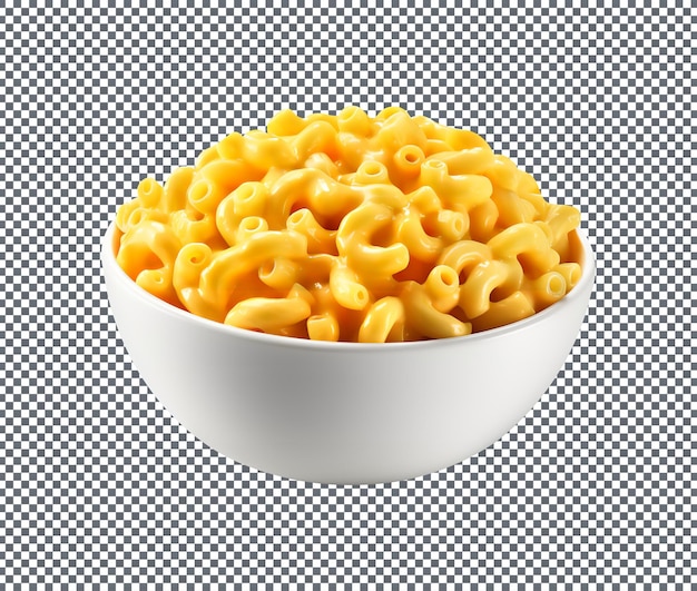 macaroni and cheese traditional thanksgiving food in bowl isolated on transparent background