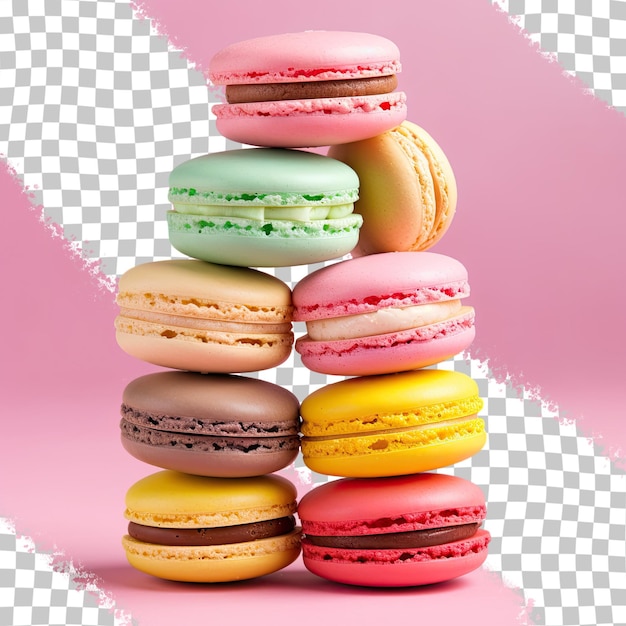 PSD macarons aux couleurs vives dans une boulangerie