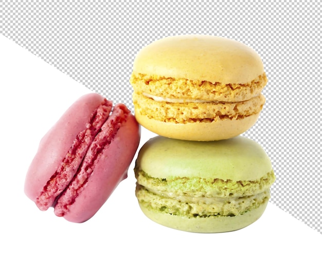 Des macarons colorés empilés