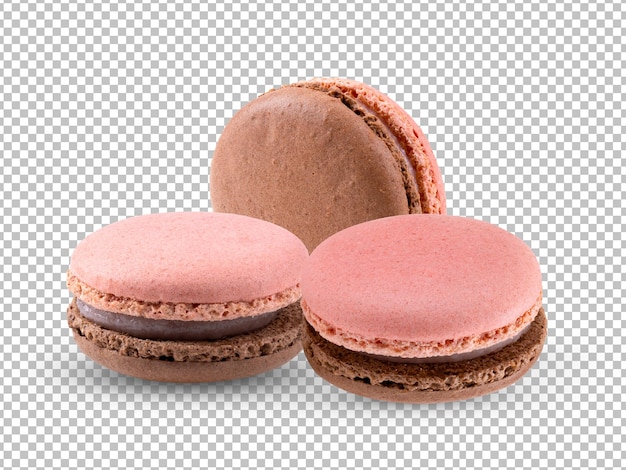 PSD macarons isolés sur couche alpha