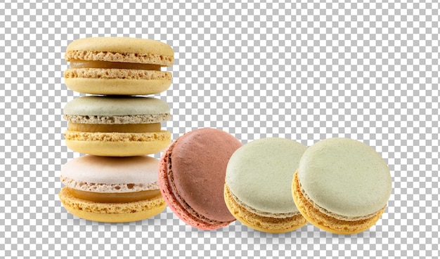 PSD macarons isoliert auf alpha-schicht