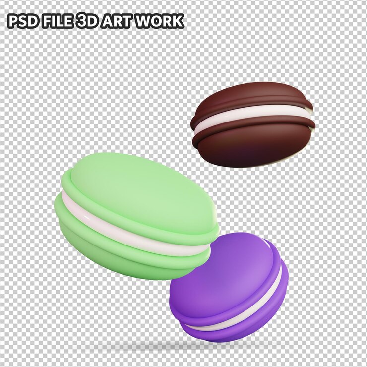 PSD macaroom 3d