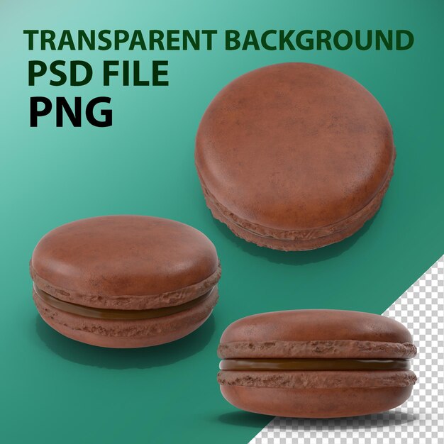 Macaroon De Chocolate PNG