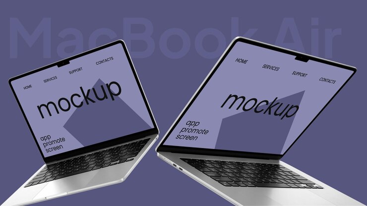 MacBook Premium Mockups PSD El nuevo MacBook Air de 15 pulgadas