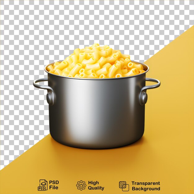 Y maccheese en olla aislado en fondo transparente incluyen archivo png