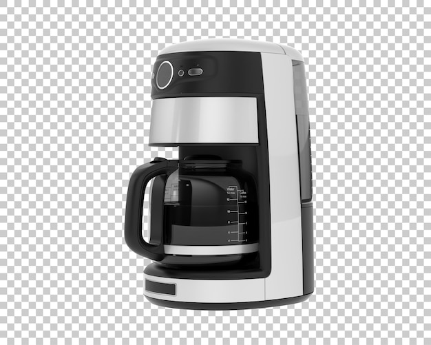 Macchina da caffè isolata su sfondo trasparente 3d rendering illustrazione