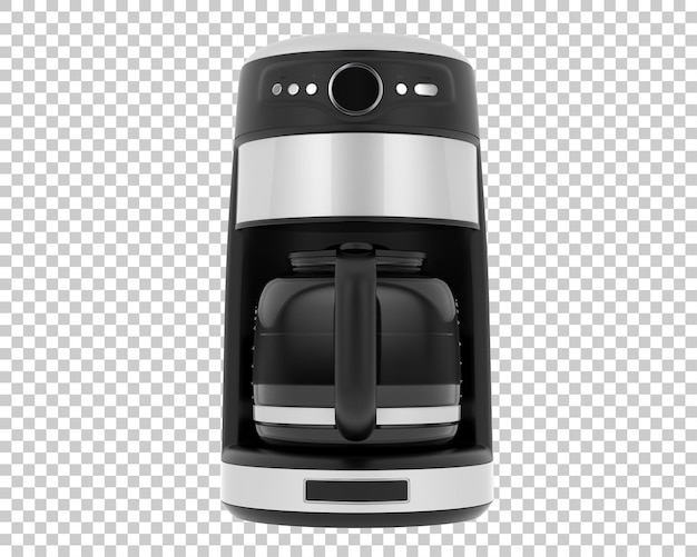 Macchina da caffè isolata su sfondo trasparente 3d rendering illustrazione
