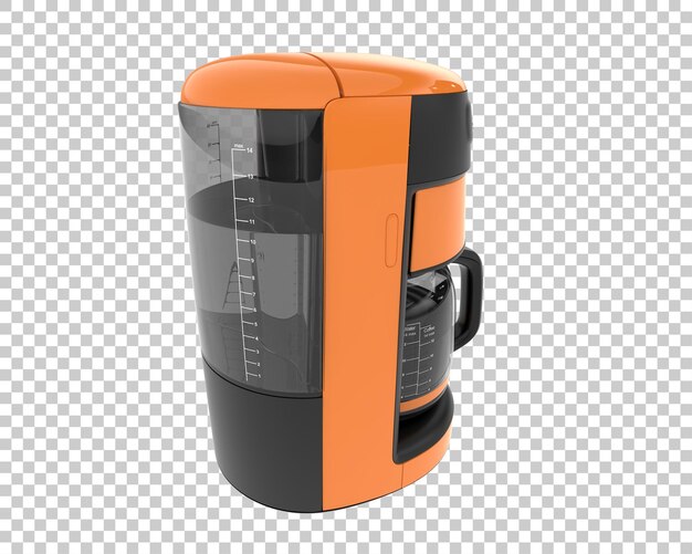 Macchina da caffè isolata su sfondo trasparente 3d rendering illustrazione