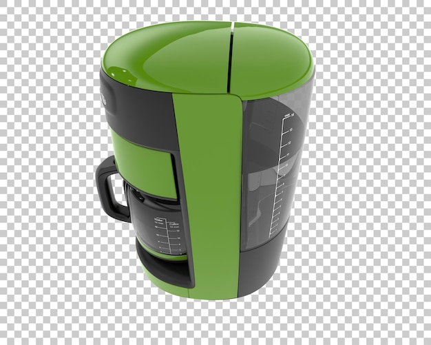 Macchina da caffè isolata su sfondo trasparente 3d rendering illustrazione