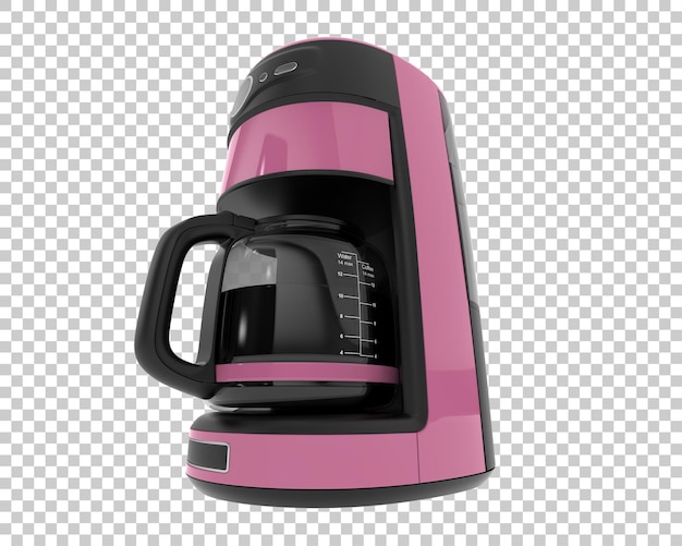 Macchina da caffè isolata su sfondo trasparente 3d rendering illustrazione