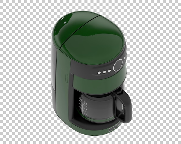 Macchina da caffè isolata su sfondo trasparente 3d rendering illustrazione