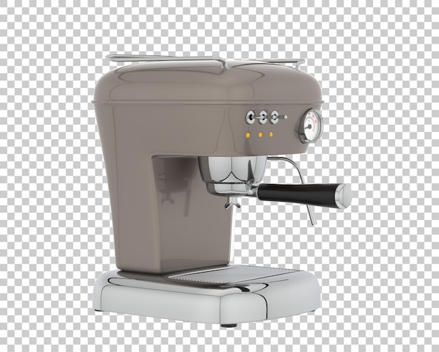 Macchina da caffè isolata su sfondo trasparente 3d rendering illustrazione