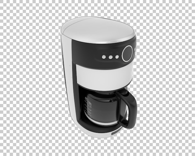 Macchina da caffè isolata su sfondo trasparente illustrazione di rendering 3D