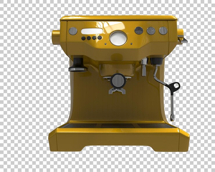 PSD macchina da caffè isolata sullo sfondo illustrazione di rendering 3d