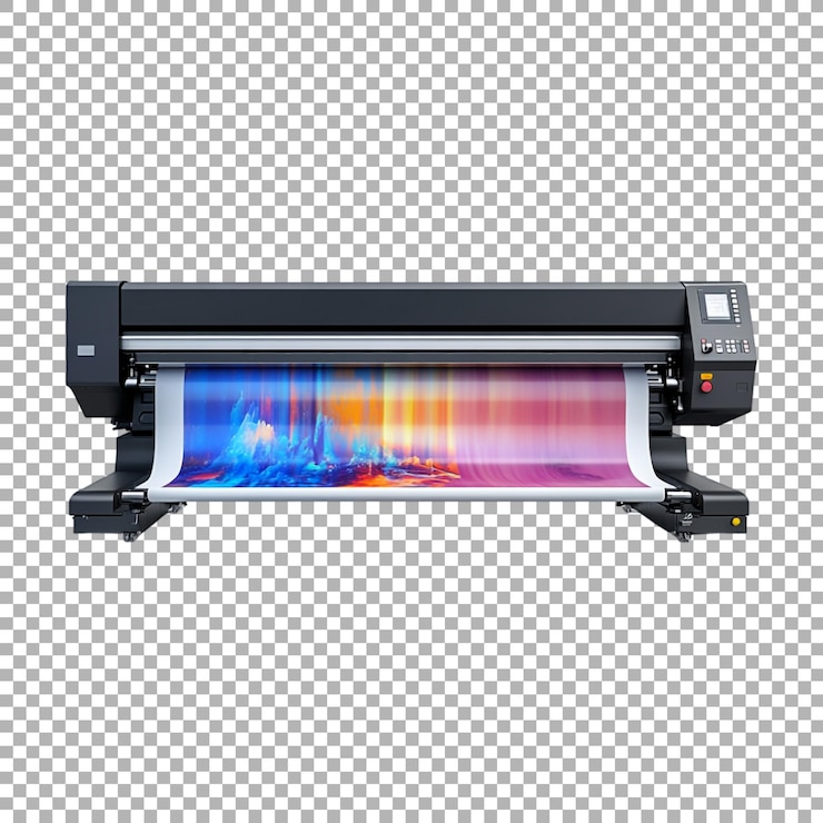 PSD macchina di stampa a colori su sfondo trasparente ai generato