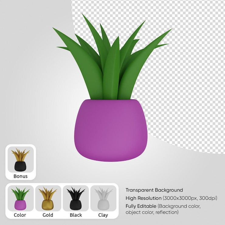 PSD maceta 3d