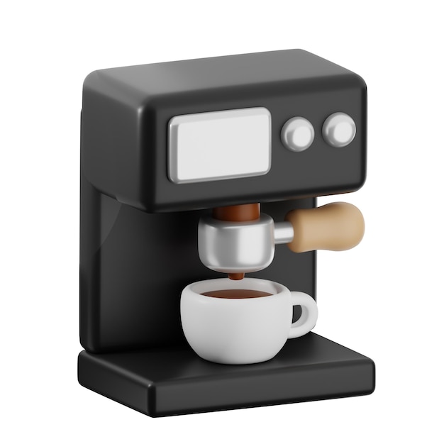 Machine à café à caractères 3D