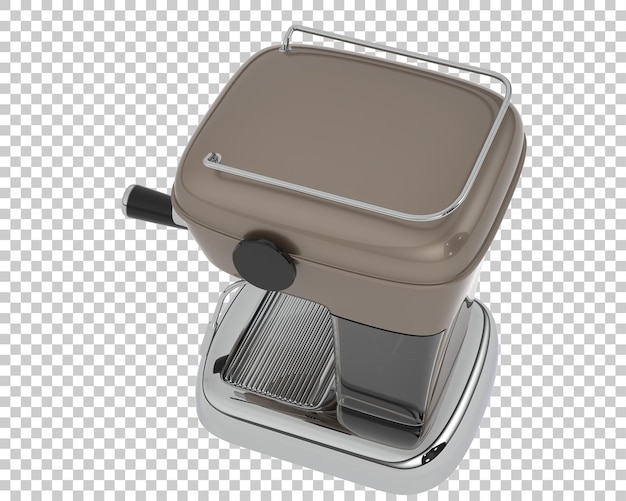 Machine à café isolée sur fond transparent illustration de rendu 3d