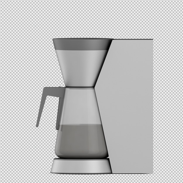Machine à café isométrique rendu isolé 3D