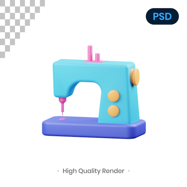 Machine à coudre Illustration de rendu 3D Premium Psd