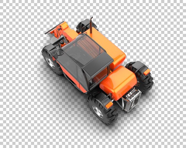 Machine de coupe d'arbres isolée sur le fond illustration de rendu 3D