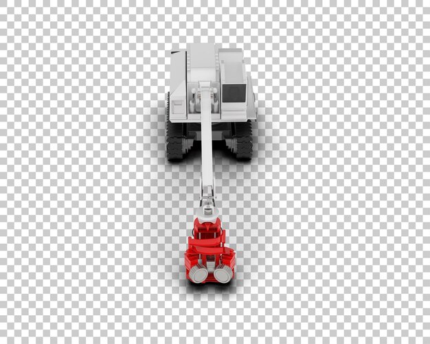 Machine de coupe d'arbres isolée sur le fond illustration de rendu 3D