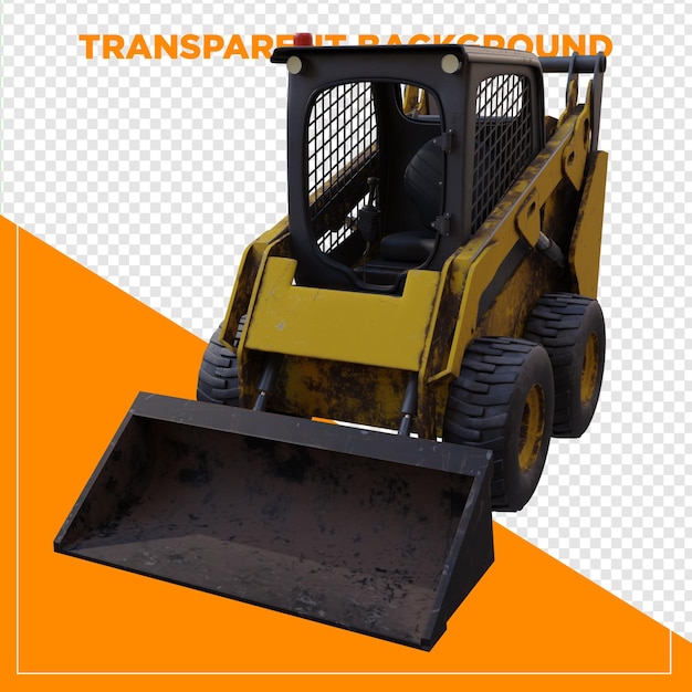 Machine de rendu bobcat 3D avec fond transparent