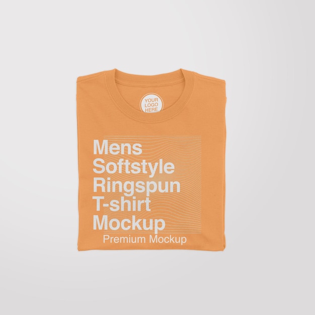 Macho Macio Macio Estilo Ringspun Dobrado Camiseta T-Shirt