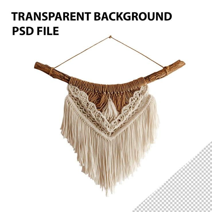 PSD macrame de bohemia colgado en la pared