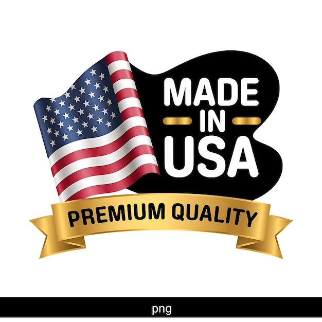Made in USA Badge di qualità premium con bandiera americana