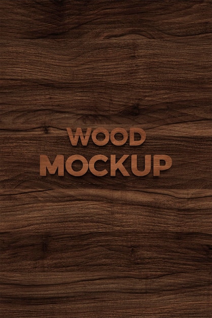 Madeira 3d texto editável madeira logotipo mockup psd