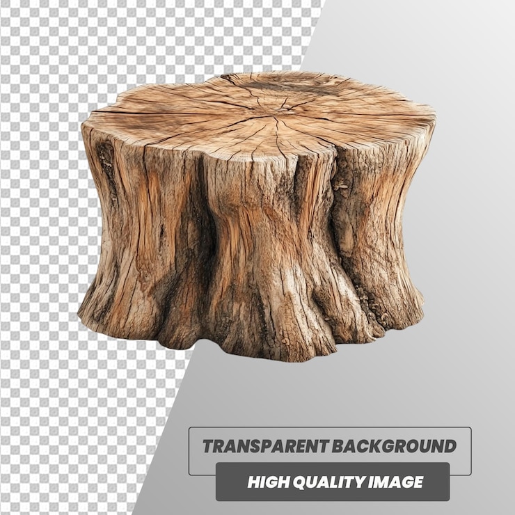PSD madera realista en 3d con fondo transparente en el archivo psd