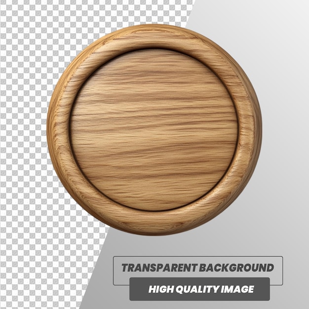 Madera realista en 3D con fondo transparente en el archivo PSD