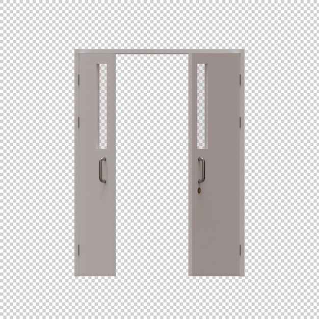 Madre e Figlio Porta 3D Render Illustrazione Elemento 06
