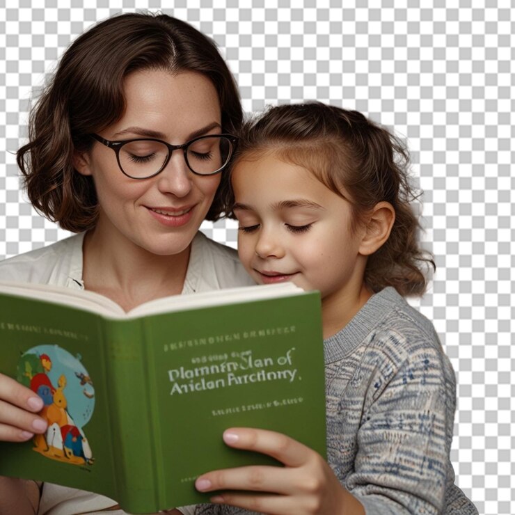 PSD madre leyendo un libro
