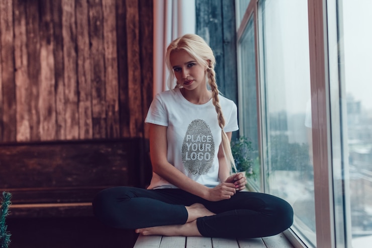 Mädchen T-Shirt Mock-Up